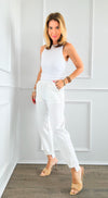 Santorini By Day High Low Cuff Pant - White-180 Joggers-Joh Apparel-Coastal Bloom Boutique, find the trendiest versions of the popular styles and looks Located in Indialantic, FL