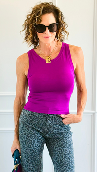 Essential Seamless Tank Top - Lt Plum-100 Sleeveless Tops-Zenana-Coastal Bloom Boutique, find the trendiest versions of the popular styles and looks Located in Indialantic, FL
