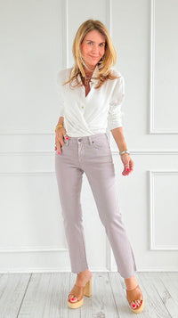 Neutral Vibe Slim Straight Crop Jeans-190 Denim-Mica Denim-Coastal Bloom Boutique, find the trendiest versions of the popular styles and looks Located in Indialantic, FL