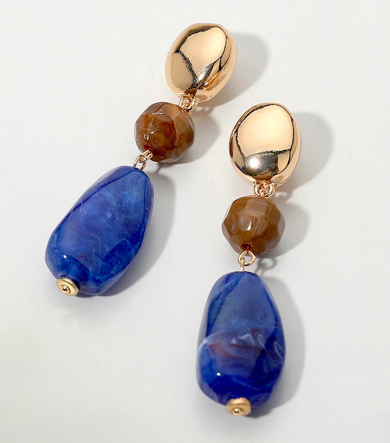 Midnight Earth Drop Earrings-230 Jewelry-NYW-Coastal Bloom Boutique, find the trendiest versions of the popular styles and looks Located in Indialantic, FL