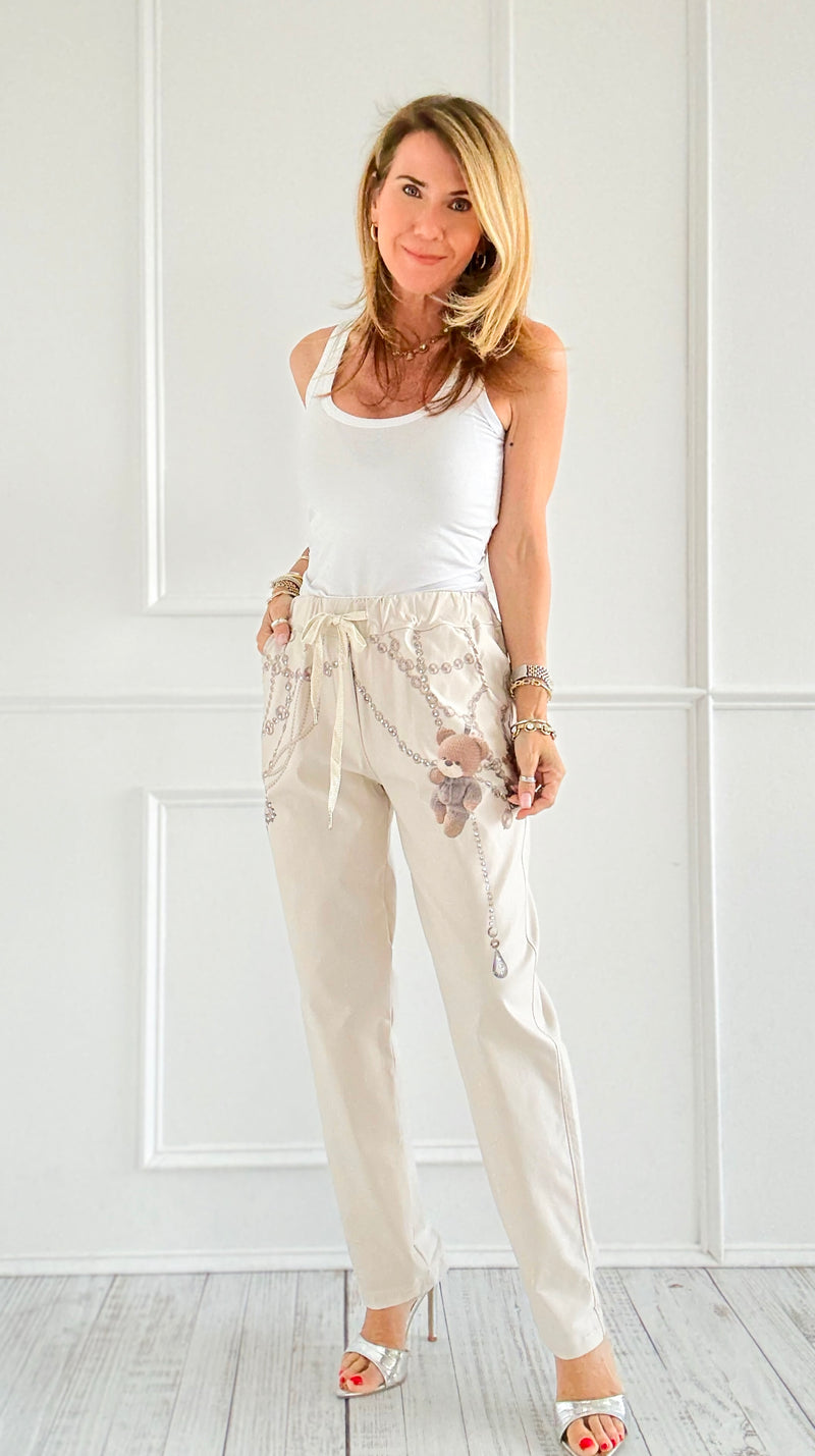 Bijou Beary Italian Jogger-180 Joggers-SEÑORITA C-Coastal Bloom Boutique, find the trendiest versions of the popular styles and looks Located in Indialantic, FL