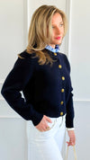 Chic Ruffle Button Down Cardigan-150 Cardigans/Layers-LALAVON-Coastal Bloom Boutique, find the trendiest versions of the popular styles and looks Located in Indialantic, FL