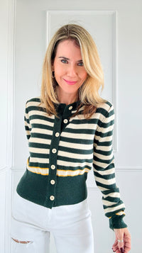 Park Avenue Striped Cardigan-150 Cardigans/Layers-Rousseau-Coastal Bloom Boutique, find the trendiest versions of the popular styles and looks Located in Indialantic, FL