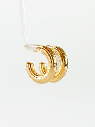 Stainless Steel Off The Traxy Hoop Earring-230 Jewelry-NYC-Coastal Bloom Boutique, find the trendiest versions of the popular styles and looks Located in Indialantic, FL