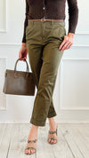 Chino Breeze Trousers - Olive-170 Bottoms-Active Basic-Coastal Bloom Boutique, find the trendiest versions of the popular styles and looks Located in Indialantic, FL