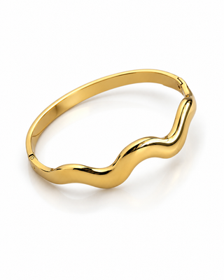 Stainless Steel Organic Wave Bracelet