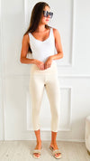 Walk The Walk Cropped Leggings - Nude-170 Bottoms-Chatoyant-Coastal Bloom Boutique, find the trendiest versions of the popular styles and looks Located in Indialantic, FL