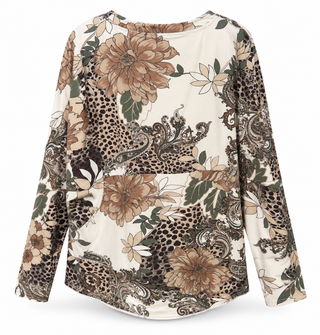 Floral Instinct La Spezia Italian Cotton Top- Off White