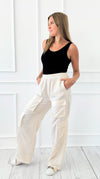 Born to Roam High Waisted Cargo Pant - Ecru-200 Dresses/Jumpsuits/Rompers-White Birch-Coastal Bloom Boutique, find the trendiest versions of the popular styles and looks Located in Indialantic, FL