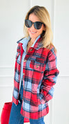 Northern Lights Plaid Shacket-160 Jackets-mystree-Coastal Bloom Boutique, find the trendiest versions of the popular styles and looks Located in Indialantic, FL