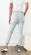 Love Endures Italian Jogger - Light Grey-180 Joggers-Italianissimo-Coastal Bloom Boutique, find the trendiest versions of the popular styles and looks Located in Indialantic, FL