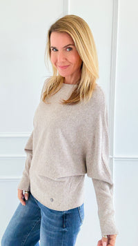 Ribbed Italian Pullover- Mocha-140 Sweaters-Italianissimo-Coastal Bloom Boutique, find the trendiest versions of the popular styles and looks Located in Indialantic, FL
