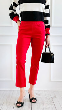 Weekend Muse Slim Ankle Pant-Red-100 Pants-spin usa-Coastal Bloom Boutique, find the trendiest versions of the popular styles and looks Located in Indialantic, FL