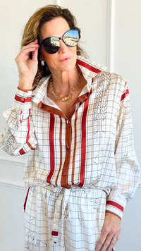 Timeless Lines Lounge Ensemble Set-210 Loungewear/sets-LA ROS-Coastal Bloom Boutique, find the trendiest versions of the popular styles and looks Located in Indialantic, FL