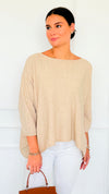 Ease & Flow Italian Dolman Sleeve Sweater-140 Sweaters-Italianissimo-Coastal Bloom Boutique, find the trendiest versions of the popular styles and looks Located in Indialantic, FL