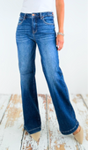 Adjustable High-Waisted Denim Pants-190 Denim-RISEN JEANS-Coastal Bloom Boutique, find the trendiest versions of the popular styles and looks Located in Indialantic, FL