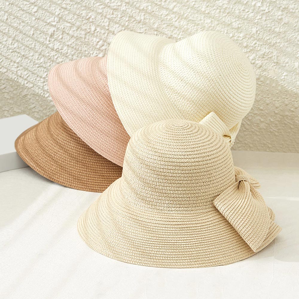 Big Bow Sun Hat - Ivory-260 Other Accessories-ICCO ACCESSORIES-Coastal Bloom Boutique, find the trendiest versions of the popular styles and looks Located in Indialantic, FL