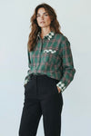 Winter Tales Button Down Top - Hunter Green-130 Long Sleeve Tops-JODIFL-Coastal Bloom Boutique, find the trendiest versions of the popular styles and looks Located in Indialantic, FL