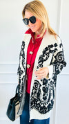 Jacquard Cardigan-150 Cardigans/Layers-Z STUDIO-Coastal Bloom Boutique, find the trendiest versions of the popular styles and looks Located in Indialantic, FL