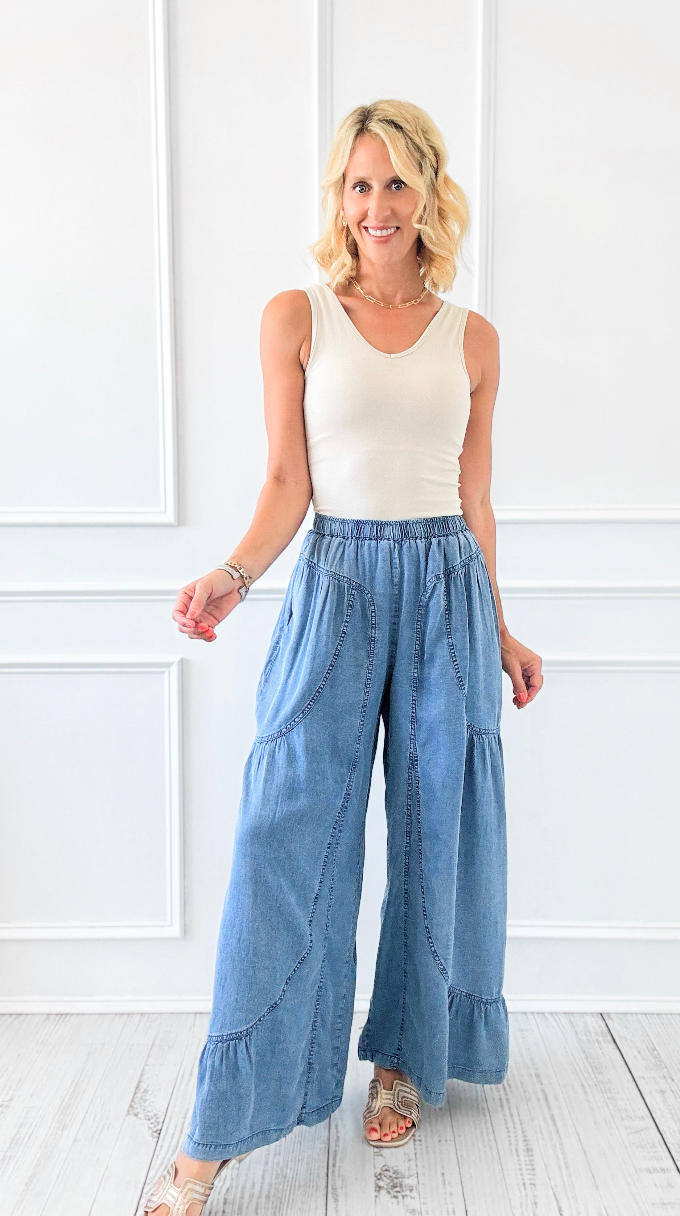 Easy Elegance Pants-170 Bottoms-DOE AND RAE-Coastal Bloom Boutique, find the trendiest versions of the popular styles and looks Located in Indialantic, FL