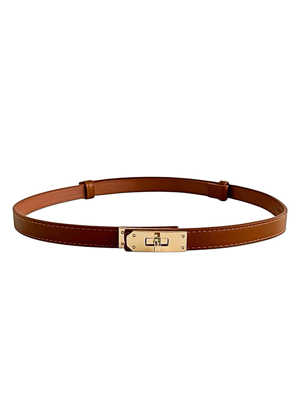 Luxe Minimalist Waist Belt - Light Brown-260 Other Accessories-joia-Coastal Bloom Boutique, find the trendiest versions of the popular styles and looks Located in Indialantic, FL