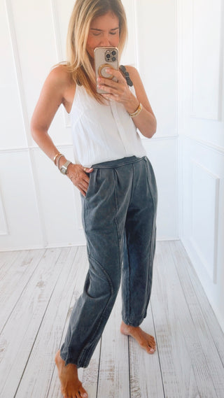 Mineral Muse High Waist Jogger Pant - Grey