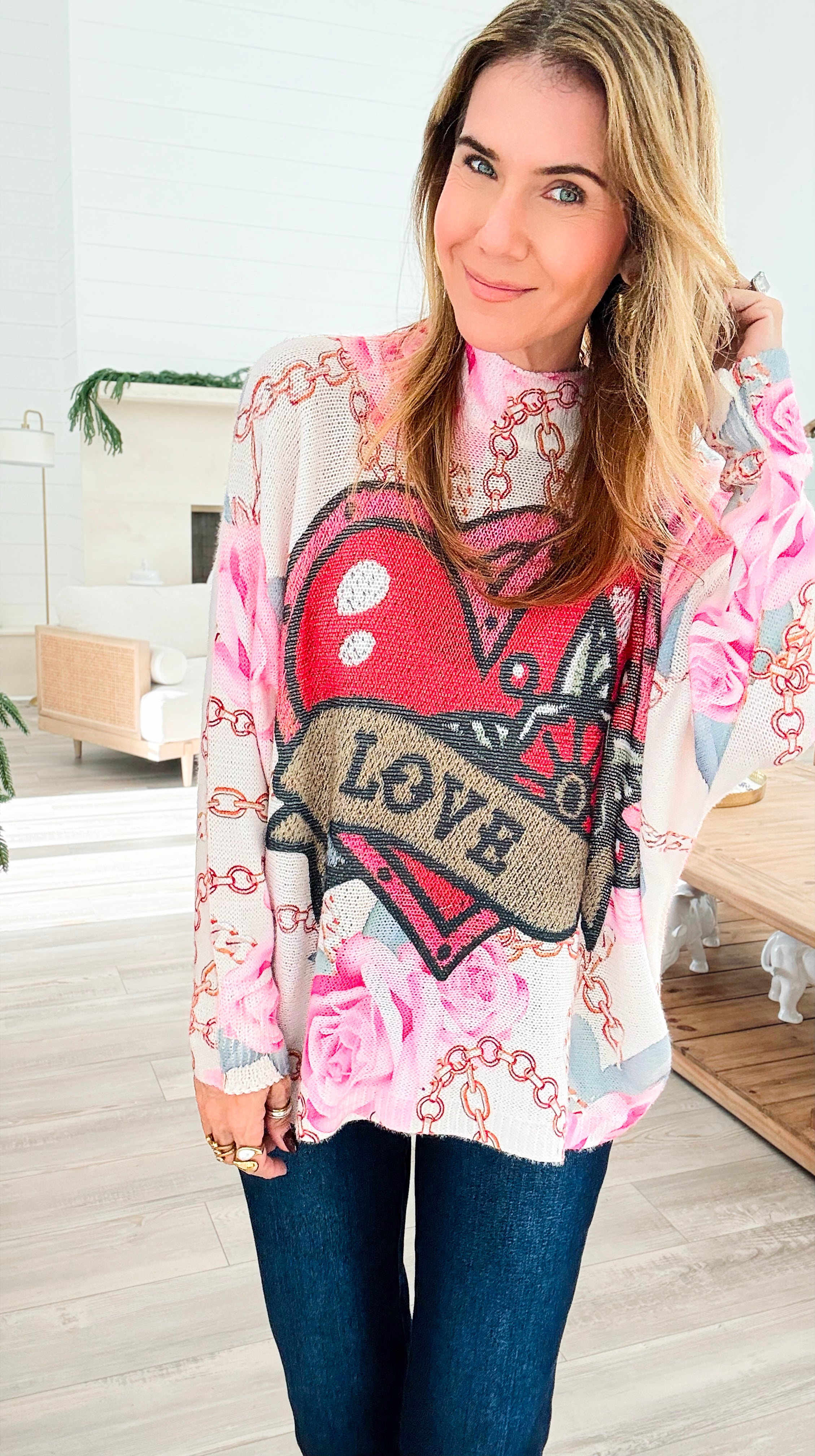 Endless Love Turtleneck Italian Knit Sweater-140 Sweaters-SORPRESA-Coastal Bloom Boutique, find the trendiest versions of the popular styles and looks Located in Indialantic, FL