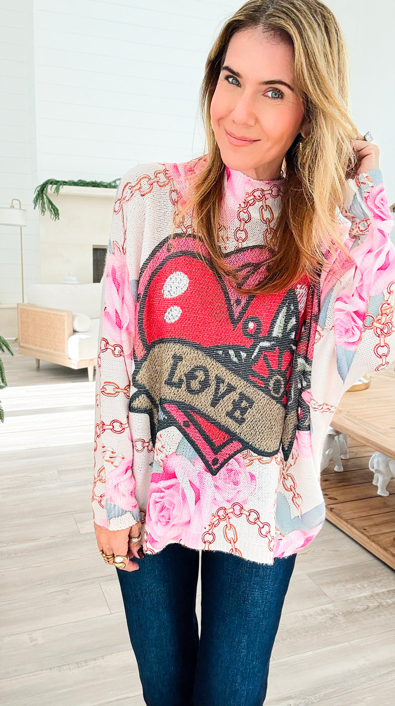 Endless Love Turtleneck Italian Knit Sweater-140 Sweaters-SORPRESA-Coastal Bloom Boutique, find the trendiest versions of the popular styles and looks Located in Indialantic, FL