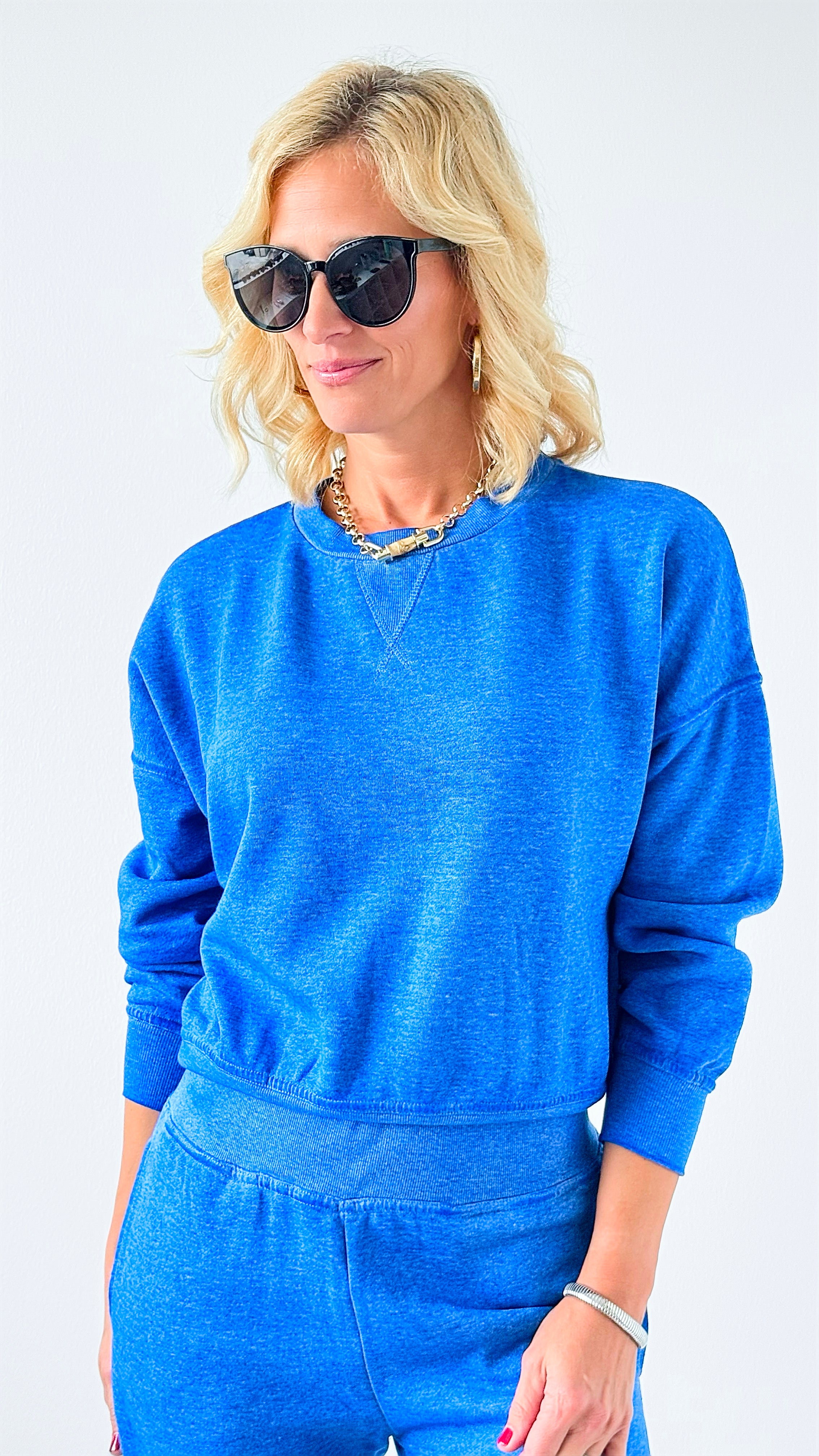 Essential Jersey Crewneck-110 Long Sleeve Tops-Mono B-Coastal Bloom Boutique, find the trendiest versions of the popular styles and looks Located in Indialantic, FL