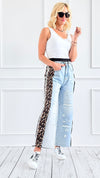 Wild Side Denim Pants-DAMAGED-170 Bottoms-litaga-Coastal Bloom Boutique, find the trendiest versions of the popular styles and looks Located in Indialantic, FL