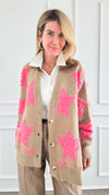 Textured Star Cardigan-150 Cardigans/Layers-BucketList-Coastal Bloom Boutique, find the trendiest versions of the popular styles and looks Located in Indialantic, FL