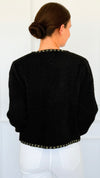 Che'rie Italian Cardigan-Black-150 Cardigans/Layers-Italianissimo-Coastal Bloom Boutique, find the trendiest versions of the popular styles and looks Located in Indialantic, FL