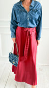 Azure Dream Italian Maxi Skirt- Wine-170 Bottoms-AZUL MONACO-Coastal Bloom Boutique, find the trendiest versions of the popular styles and looks Located in Indialantic, FL