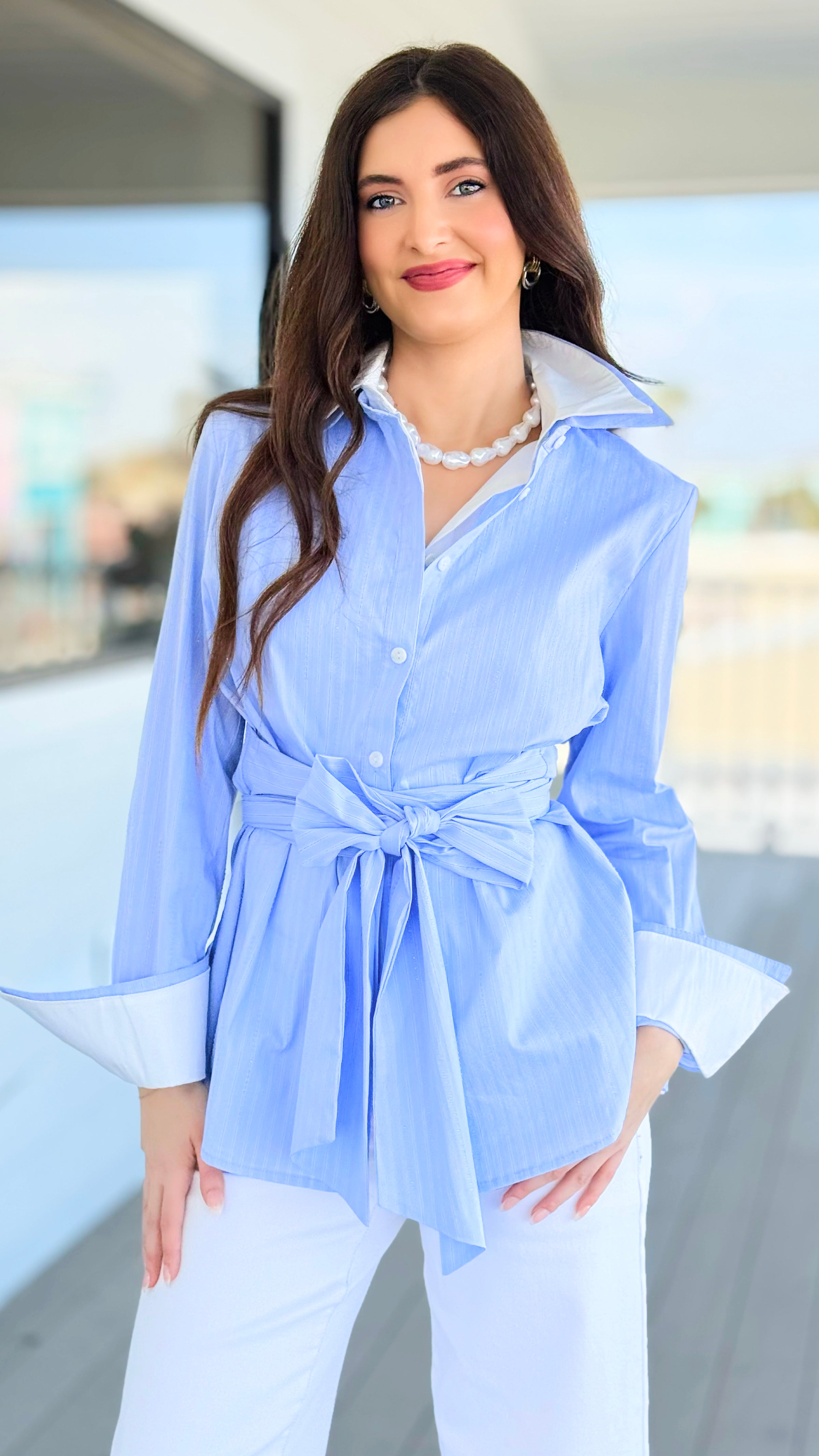 Wrapped Intent Button Down Top