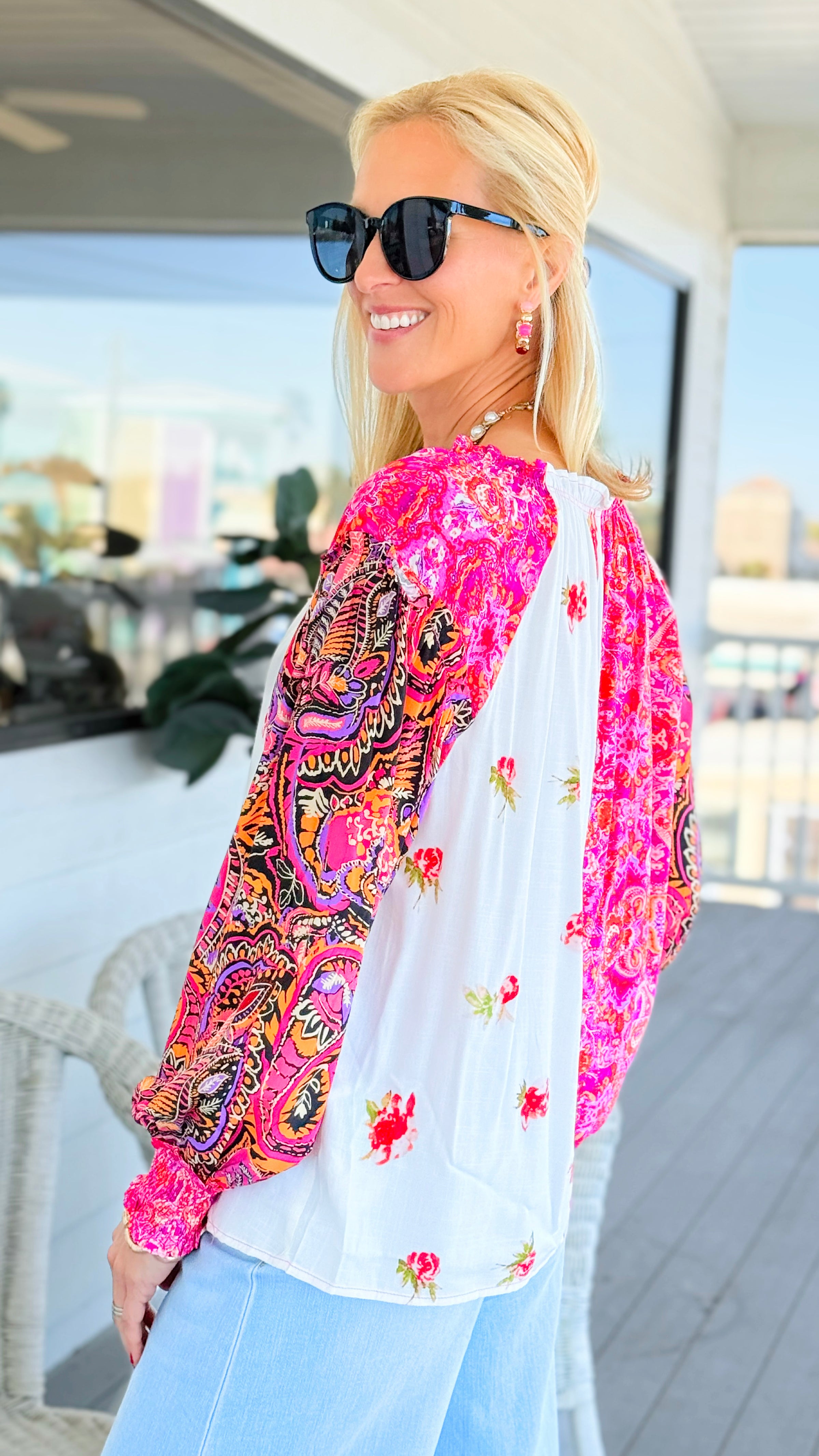 Patchwork Romance Button Down Top