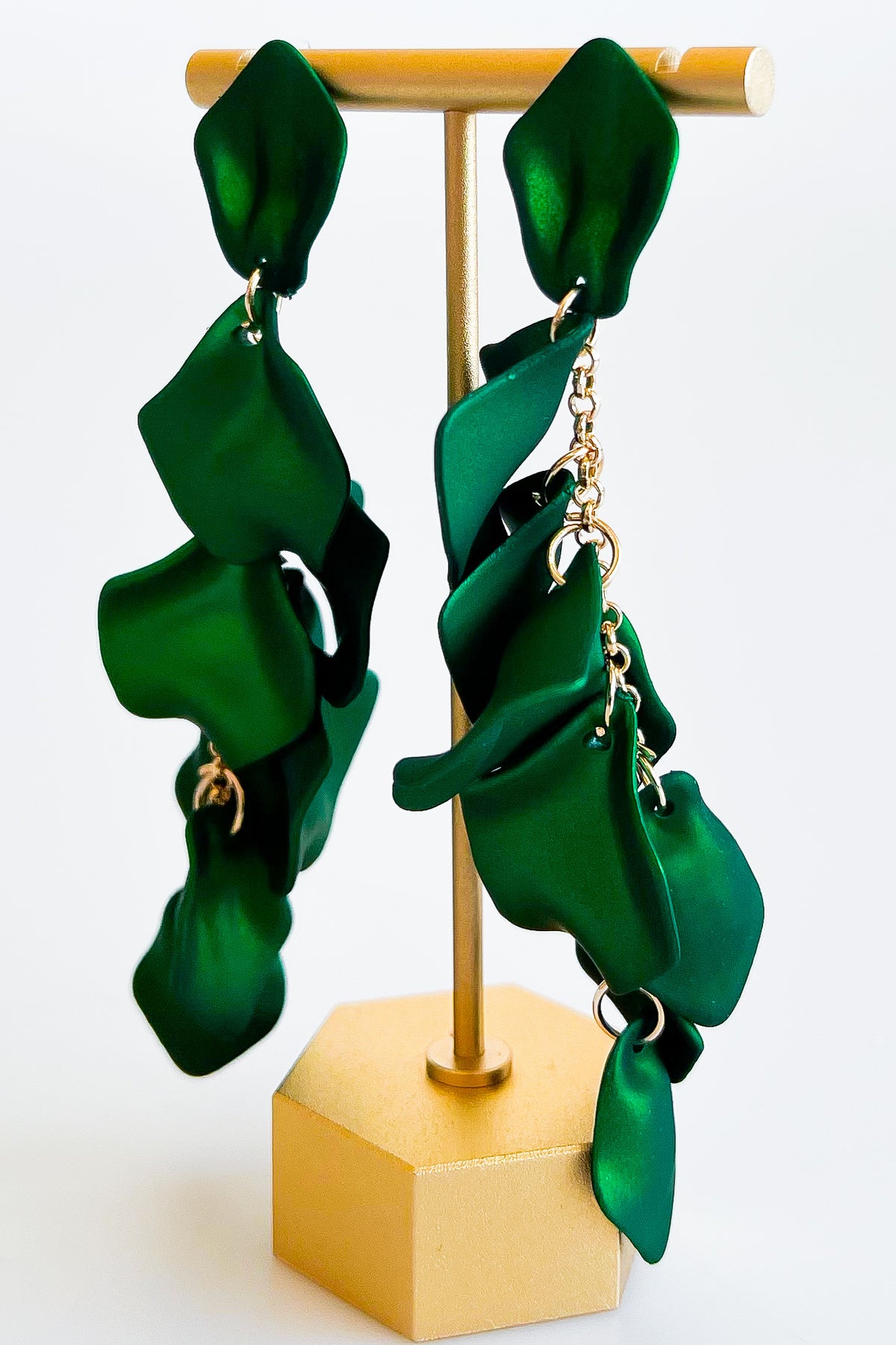 Dripping Petals Drop Earrings - Green-230 Jewelry-Darling-Coastal Bloom Boutique, find the trendiest versions of the popular styles and looks Located in Indialantic, FL