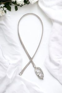 Oval V Buckle Spring Metal Belt-260 Other Accessories-ICCO ACCESSORIES-Coastal Bloom Boutique, find the trendiest versions of the popular styles and looks Located in Indialantic, FL