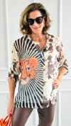 Jungle Muse Sheer Italian Top-110 short Sleeve Top-SUNNY HOLIDAYS-Coastal Bloom Boutique, find the trendiest versions of the popular styles and looks Located in Indialantic, FL