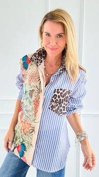 Pre Auth - L'uccello Italian Blouse-110 Long Sleeve Tops-Italianissimo-Coastal Bloom Boutique, find the trendiest versions of the popular styles and looks Located in Indialantic, FL
