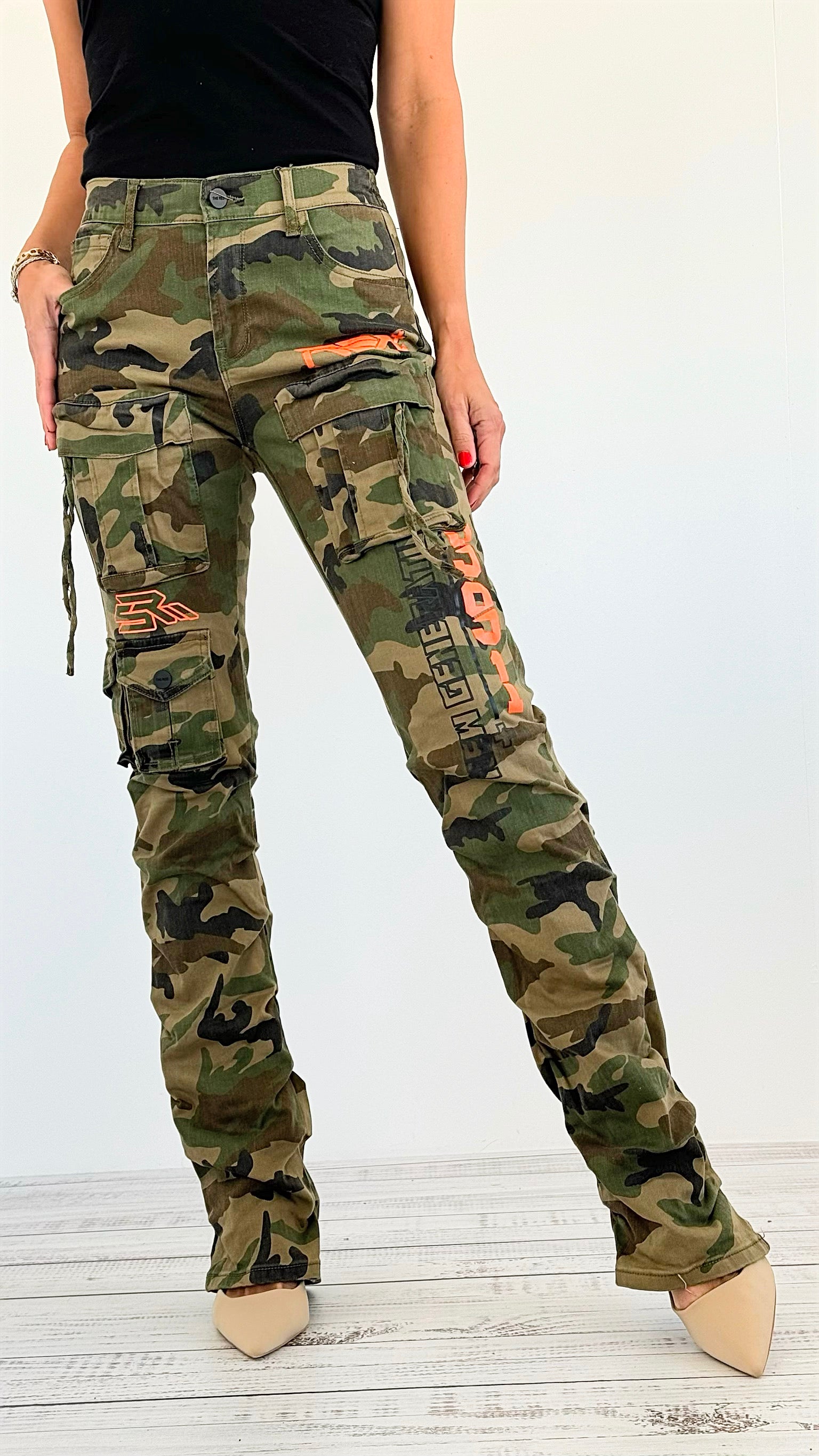 Urban Utility Cargo Pants-170 Bottoms-SMOKE RISE RED-Coastal Bloom Boutique, find the trendiest versions of the popular styles and looks Located in Indialantic, FL