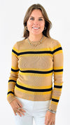 Striped Ribbed Sweatshirt-140 Sweaters-Itoo-Coastal Bloom Boutique, find the trendiest versions of the popular styles and looks Located in Indialantic, FL