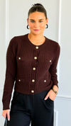 The Regent Cropped Cardigan Sweater-150 Cardigan Layers-Blu Pepper-Coastal Bloom Boutique, find the trendiest versions of the popular styles and looks Located in Indialantic, FL