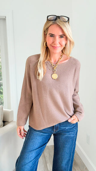 Milano Italian Knit Sweater- Mocha