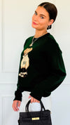 City Explorer Bear Sweater - Green-140 Sweaters-Gilli-Coastal Bloom Boutique, find the trendiest versions of the popular styles and looks Located in Indialantic, FL