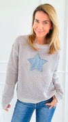 Starry Days Knit Pullover-130 Long Sleeve Set-sew in love-Coastal Bloom Boutique, find the trendiest versions of the popular styles and looks Located in Indialantic, FL
