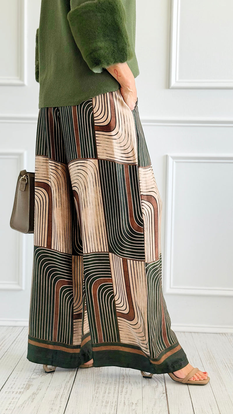 Modern Labyrinth Italian Pant-100 Pants-K2-Coastal Bloom Boutique, find the trendiest versions of the popular styles and looks Located in Indialantic, FL