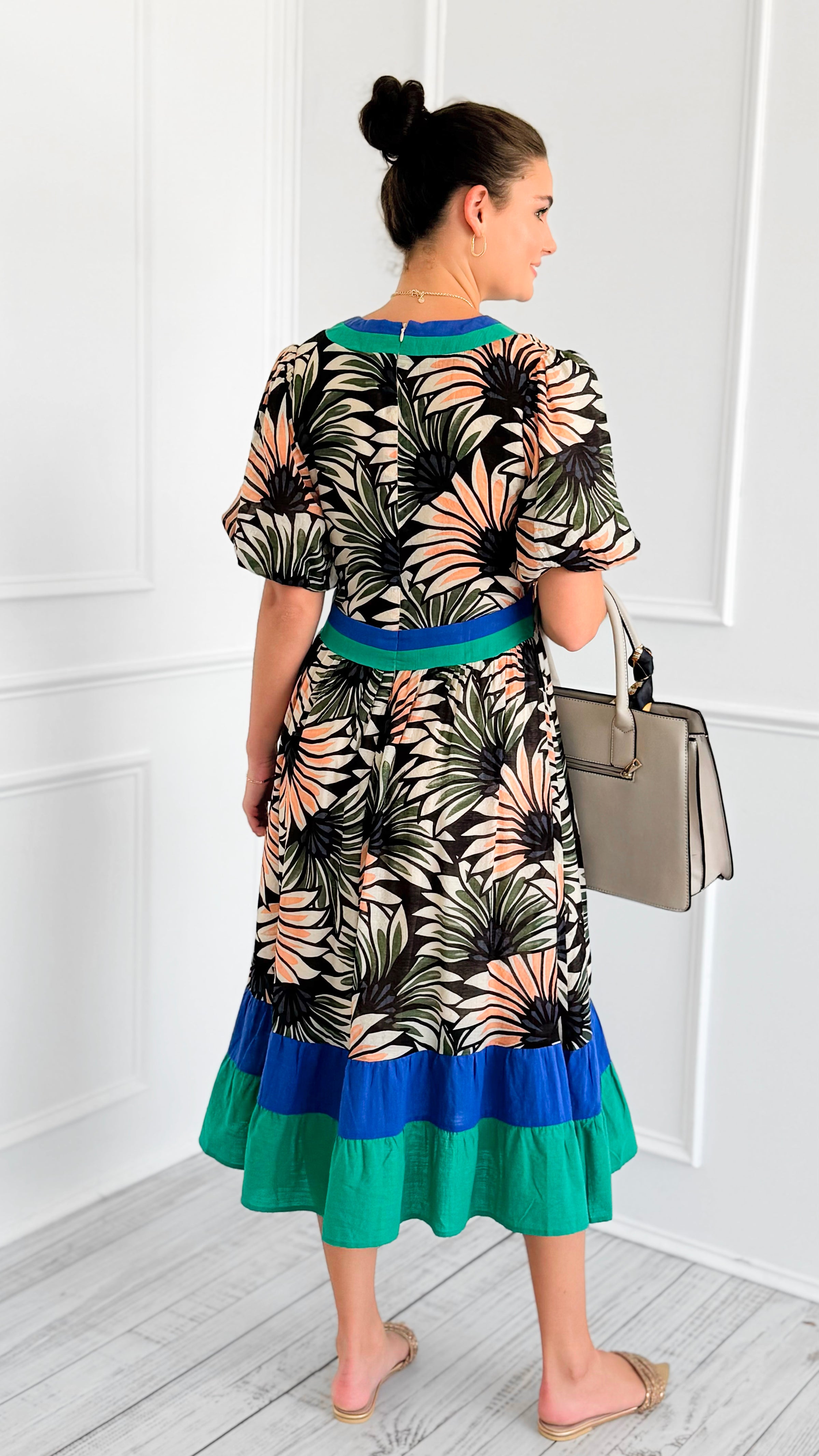 Palm Springs Color Block Dress - Black-200 Dresses/Jumpsuits/Rompers-VOY-Coastal Bloom Boutique, find the trendiest versions of the popular styles and looks Located in Indialantic, FL