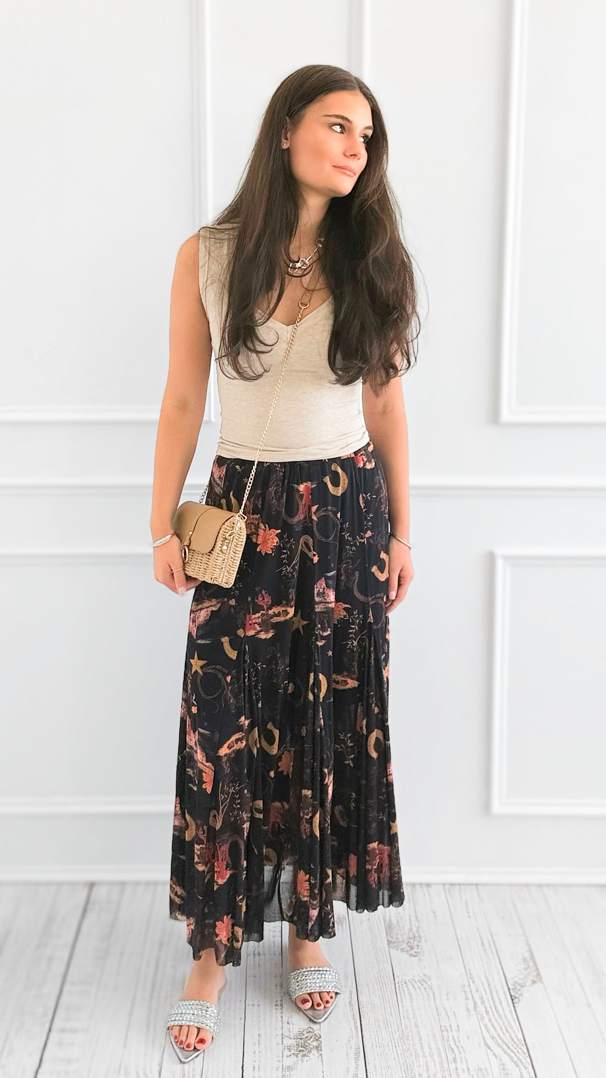Starstruck Western Skirt-170 Bottoms-Easel-Coastal Bloom Boutique, find the trendiest versions of the popular styles and looks Located in Indialantic, FL