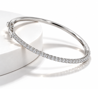 Sterling Silver CZ Eternity Bracelet