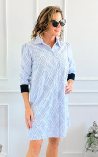 Hamptons Breeze Textured Dress - JOH-200 Dresses/Jumpsuits/Rompers-Joh Apparel-Coastal Bloom Boutique, find the trendiest versions of the popular styles and looks Located in Indialantic, FL